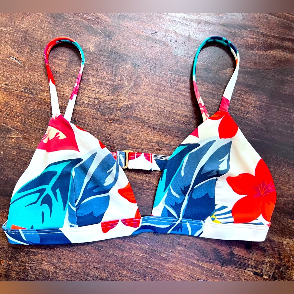 Hollister Multicolor Floral Bikini Top